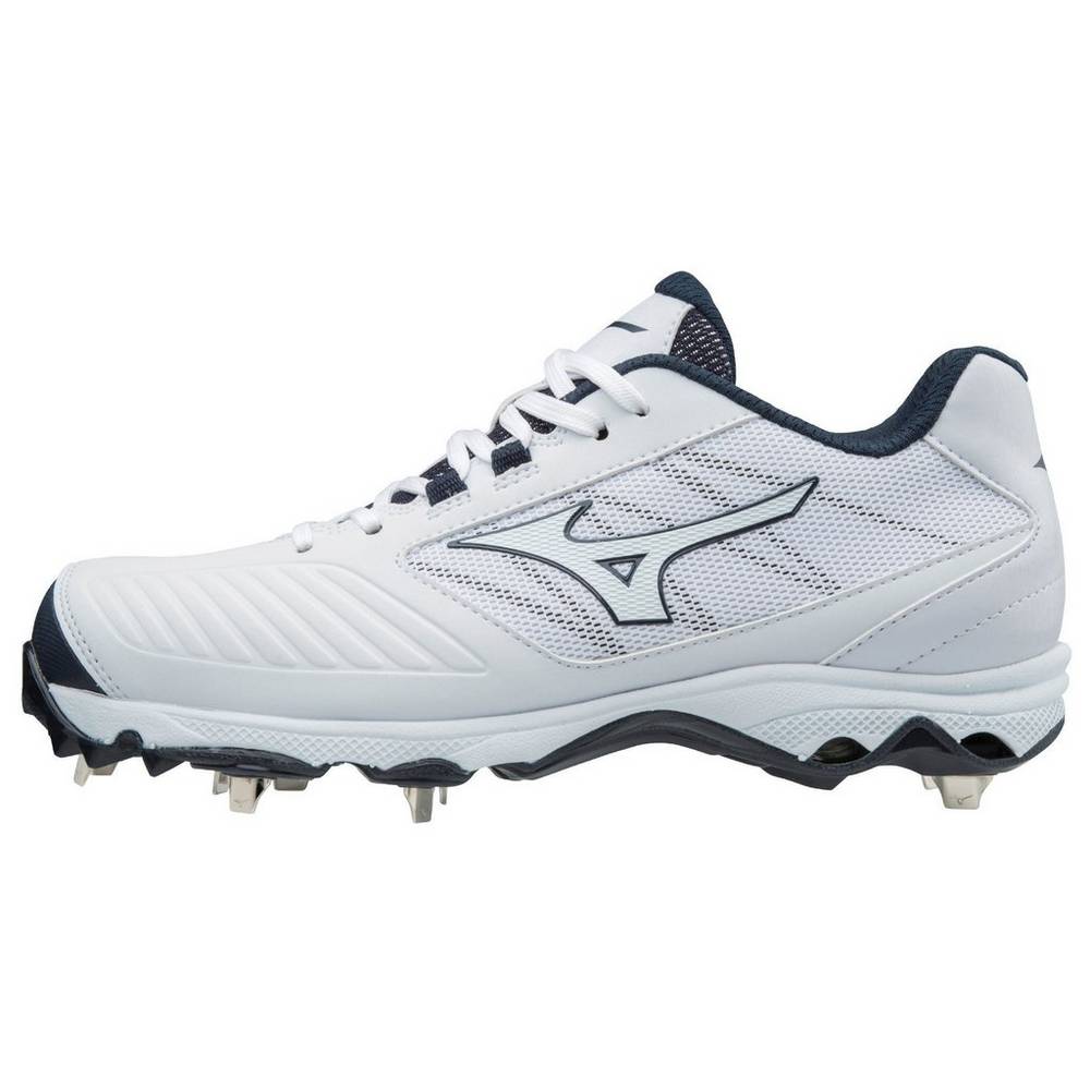 Scarpe Softball Mizuno 9-Spike Advanced Sweep 4 Basse Metal Donna - Bianche/Blu Marino - 24639-SMNL